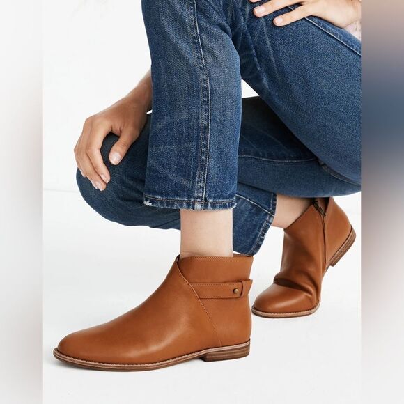 MADEWELL The Kelci Flat Boot in English Saddle - Picture 5 of 10